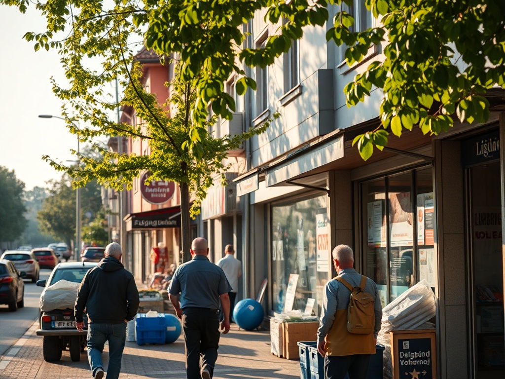 Mapa Lędzin z zaznaczonymi trasami i symbolami inwestycji finansowanych z Funduszy Europejskich